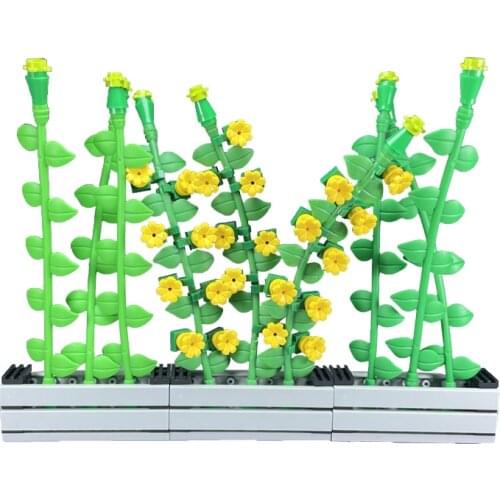 MOC City Winter Jasmine Plant Model Toys Suitable for Kids Educational Building Blocks Cultivate Interest Compatible Gift Cities