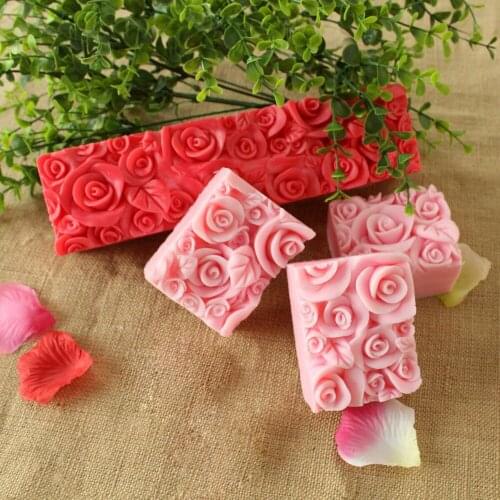 DIY Rose Toast Moulds Large Rectangular Toast Mold Silicone Mold Handmade Soap Mould