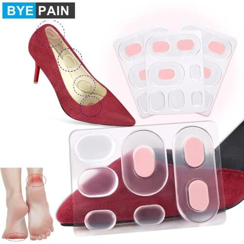 6Pcs/Set Gel Shoes Stickers Soft Pads Blisters Bunions Corns Calluses Pain Relief Shoe Pad Friction Pressure Spots Feet Care