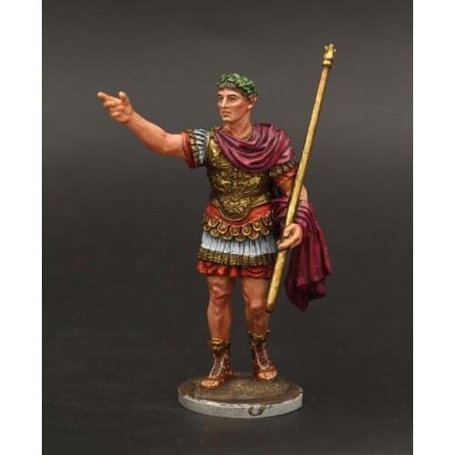 Exquisite Roman Empire First Princeps Gaius Octavius Augustus Tin Metal Ancient Soldier Model Octavian Home Decoration Gifts