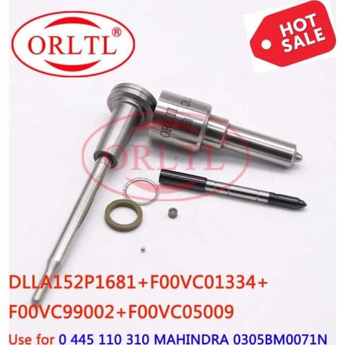 0 445 110 310 Fuel Injection Repair Kits Include: Injector Nozzle DLLA152P1681 Valve F00VC01334 for MAHINDRA 0305BM0071N