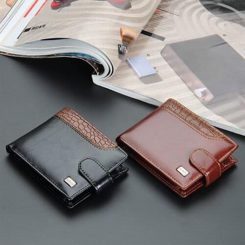 2021 Leather Wallet Men Clip Wallet Men Brand Coin Wallet Small Clutches Mens Purse Coin Pouch Short Men Wallet
