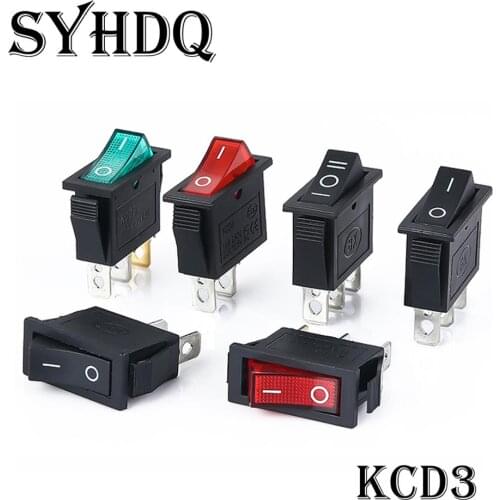Rocker Switch KCD3 Rocker Rocker Power Button Single Pole Double Throw Three Gears 3 Feet 250V
