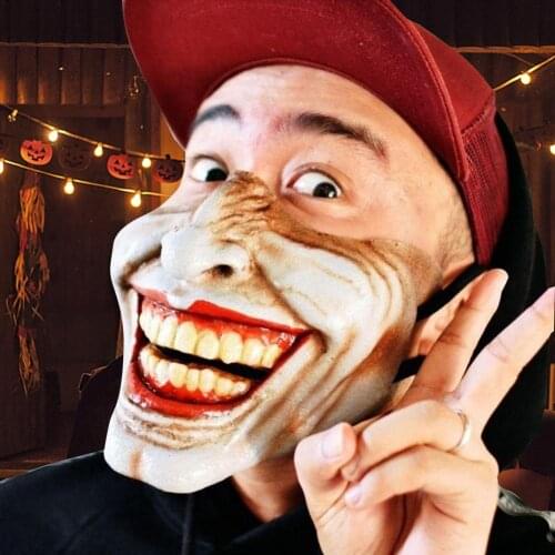 Villain Half Face Mask Guardian Hero Mask Halloween Novelty Horror Skull Jaw Masque Skeleton Party Cosplay Prop For Adult