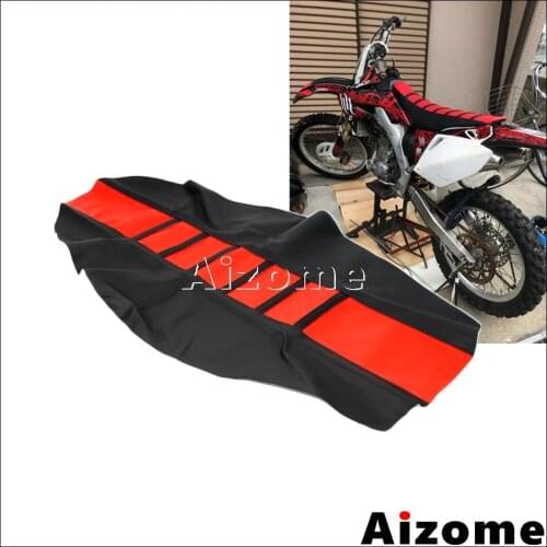 Dirt Bike Red Gripper Soft Seat Cover For Yamaha Kawasaki Suzuki Honda XR CRF 230 250 450 650 Enduro Seat Cover Custom