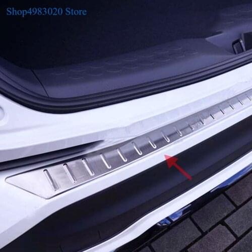 Stainless Steel Rear Trunk Pad Fender Car Accessories For Toyota C-HR CHR 2016 2017 2018 Rear Bumper Foot Plate