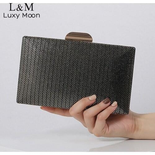 New Clutch Bag For Women Solid Luxury Wedding Chain Shoulder Bag Golden Silver Purses And Handbags Female Party Sac A Main X360H