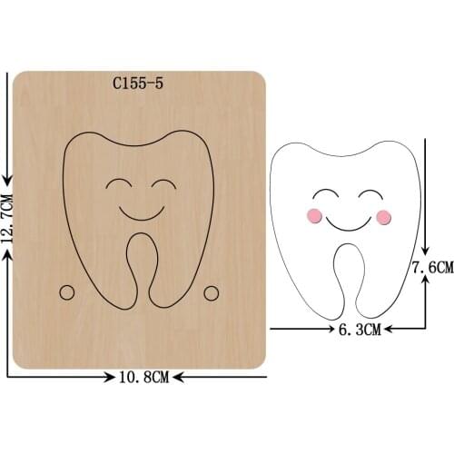 New tooth Wooden die Scrapbooking C-155-5 Cutting Dies Compatible with most die cutting machines