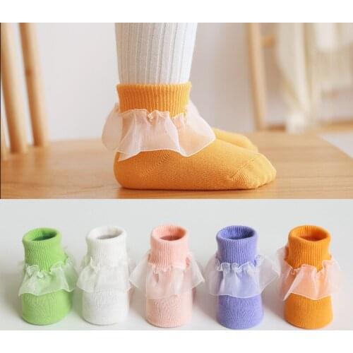 Kids Socks Girls Socks Autumn Winter Color Matching Childrens Socks Cotton floral Socks Baby Socks