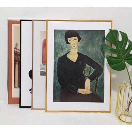 Canvas Painting Picture Frame Metal Poster Frame Aluminum Alloy Photo Frames For Wall Art Decor With Plexiglass and MDF Board