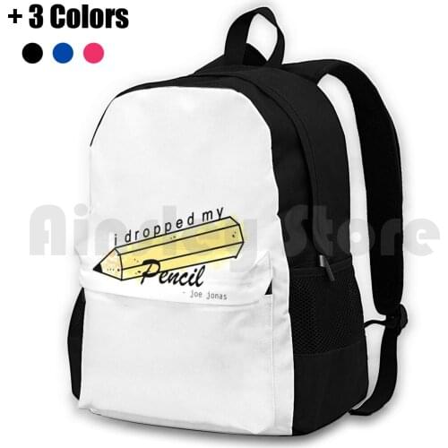 Joe Jonas " I Dropped My Pencil " Outdoor Hiking Backpack Waterproof Camping Travel Joe Jonas Jonas Brothers Jobros Cool Sucke