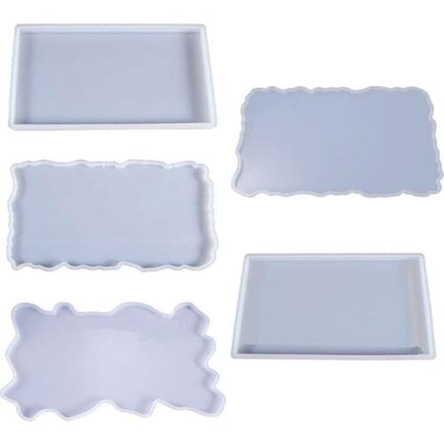 Crystal Epoxy Resin Mold Fruit Plate Casting Silicone Mould Handmade DIY Crafts Tray Making Tools Drop Shipping