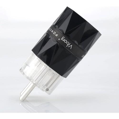 Viborg VE503S+VF503S Pure Copper Silver plated EU male power plug connector +IEC female connector