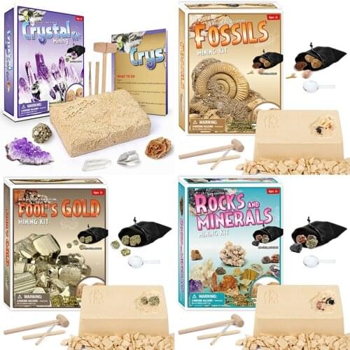 STEM Science & Educational Toys DIY Toy Set Mining Crystal Pirate Childrens Exploration And Mining Toys Plaster Model Toy