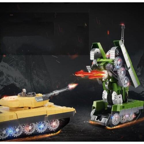 Remote Control Electric Battle Deformation Tank Robot Tank Children Toy Parent-Child Interaction Sound And Light Tank Toy