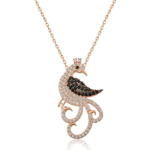 Tevuli 925 Sterling Silver Peacock Lady Necklace