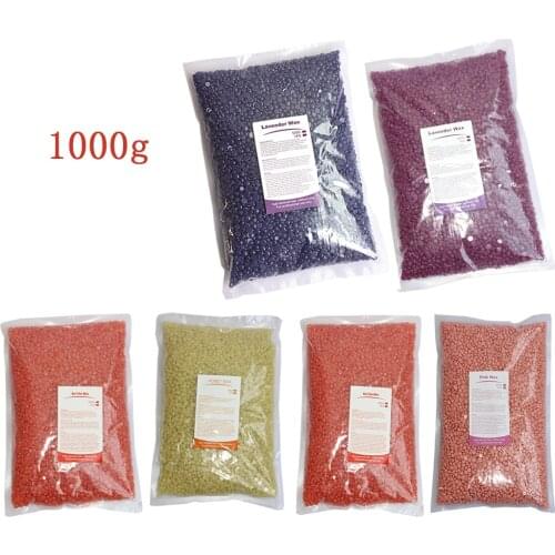 2Bags Wax beans No Strip Depilatory Hot Film Hard Wax Pellet Waxing Bikini Face Hair Removal Bean For Women Men 500g/bag