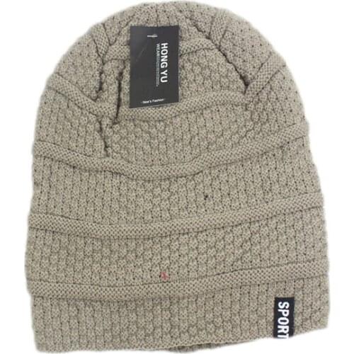 New Knitted Hat Womens Mens Solid Color Thicken Plus Cashmere Cap Leisure Windproof Ear Protectors Knitted Wool Hats TG0146