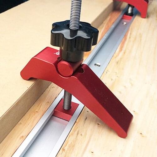 Hold-Down Clamp Aluminum Alloy T-Slot Press Clamp Horizontal Quick Release Toggle Tools for Woodworking STTA889