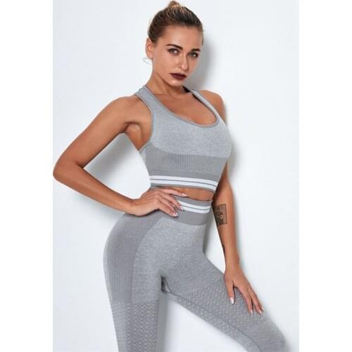 Gym Clothes Yoga Suits Two Piece Sets Fitness Leggings Sets Push Up Sports Suits Workout Training Sets Sports Tank Tops Sets
