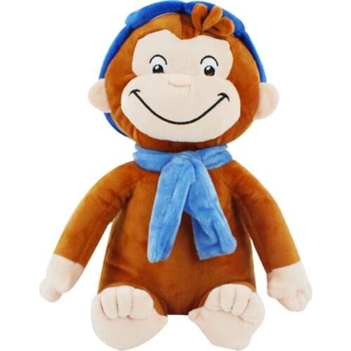 1 pcs 30cm Curious George Plush Doll Boots Monkey Plush Stuffed Animal Toys For Boys and Girls