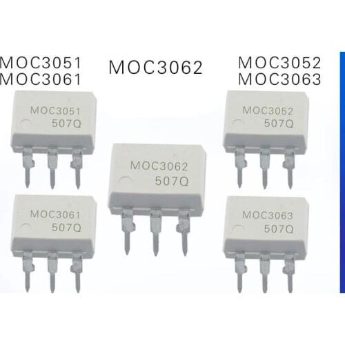 1pcs/lot MOC3051 MOC3052 MOC3061 MOC3062 MOC3063 MOC3081 MOC3082 MOC3083 MOC3033 MOC3031 DIP-6 original In Stock