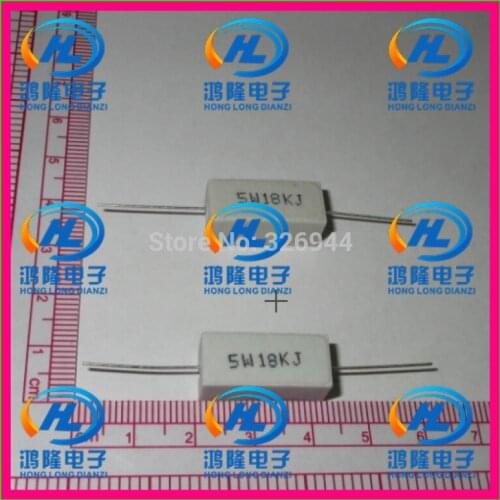 10pcs/lot) 5W 18K ohm +/-5% / 5W 18K ohm 5% / 5W 18KRJ /5W18KJ
