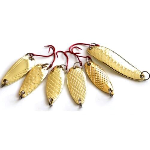 10Pcs Metal 1.5g/2g/2.5g Fishing Lures Wobbler Spinner Bait Spoon Artificial Bass Hard Sequin Paillette Metal Steel Hook Lures