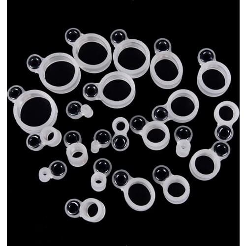 14Pcs Silicone Fishing Line Silicone Guide Ring Different Size 1-14 Fishing Rods Wire Ring Fish Tackle Accessories