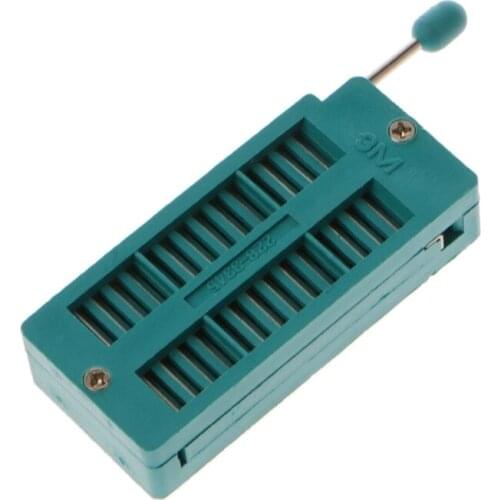 16 20 24 28 40 P Pin 2.54MM Green DIP Test Universal ZIF IC Socket Welding Type