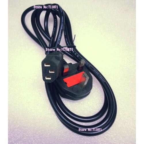 3X0.75mm Square Fuse Desktop computer Monitor C13 UK Power Cord 1.8M 3 Plug UK C13 Power Cable PC Computer UK Power Line Wire