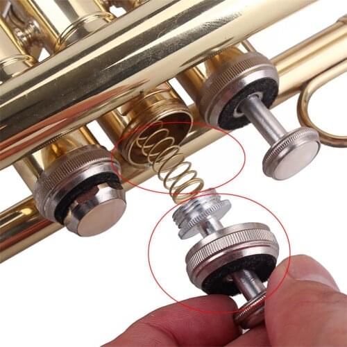 6pcs Set Trumpet Spring Musical Insturment Repair Parts Screw Cap Cover for Trumpet Accessory
