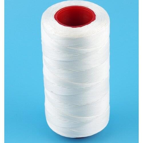 White 250 Meter 1mm Flat Waxed Wax Thread Cord Sewing Craft for DIY Leather Hand Stitching