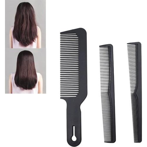 3pcs/set Black Plastic Hair Comb Anti-static Hair Brush Durable Comfortable Hair Accessories Hair Cutting Comb Set Barber Home