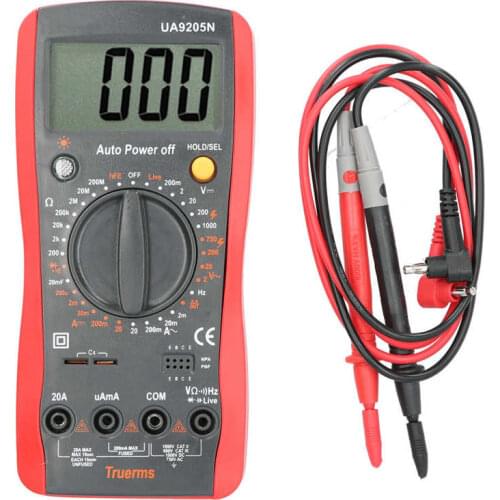 Electric Meter UA9205N LCD Digital Multimeter AC DC Voltmeter Current Capacitance Resistance Tester Meter Digital Wattmeter