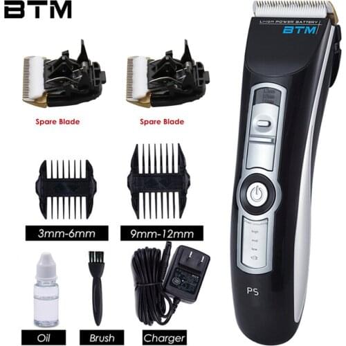 110-240V Electric Hair Trimmers Professional Hair Clipper Ceramic Beard Trimmer for Men Barber Haircut Machine Battery Display