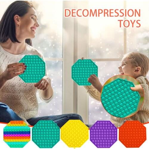 Hexagon Big Fidget Toys Sensory New Toy Decompression New Toy Antistress Silicone Figet Toys Simple Dimple Special Needs