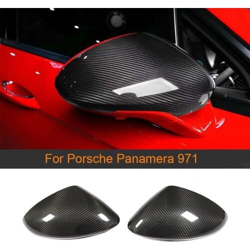 Carbon Fiber Rearview Mirror Cover Cap for Porsche Panamera 971 2017 - 2019 Side Mirror Cap Shell Add On