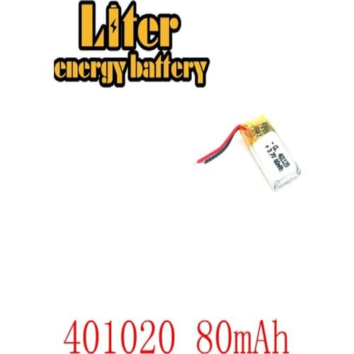 Polymer lithium ion battery 3.7 V, 401119 401020 401120 80mAh CE FCC ROHS MSDS quality certification Ultra small battery
