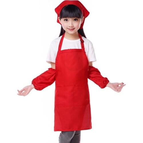 Cute Kids Apron Child Painting Cooking Baking Chef Aprons Adjustable Strap Bigs Custom Print Logo Gift Apron Wholesale