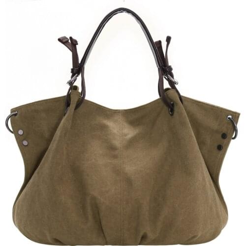 2021 New Womens Canvas Handbag Black High Quality Single Shoulder Bag Retro Solid Multi-pocket Womens Slant Bag