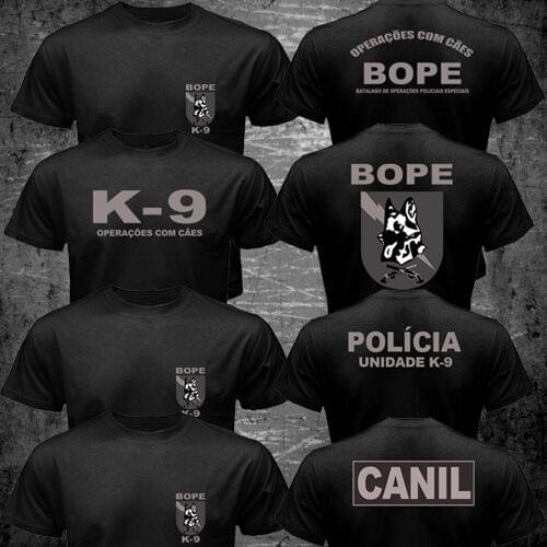 New Brazil Swat Bope Special Forces Police K-9 Dog Canine Canil Unit Funny Cotton Casual Top Tee Printed T Shirt harajuku tees