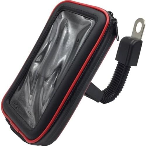 New Universal Motorcycle Phone Stand Holder Mount Weather Resistant Cycling GPS Bag 4"-6.3" motor phone case For Iphone Samsung