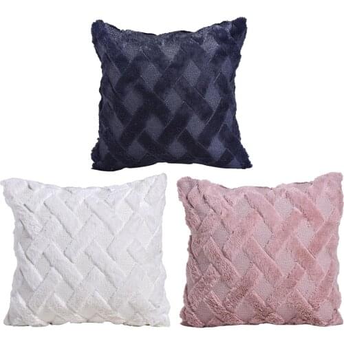 New Year Decorations Soft Plush Square Throw Pillow Cover Cushion Covers Pillowcase, Home Decor for Party/Xmas 18x18 Inch