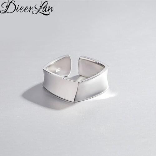 New Trendy Personality Punk Square Rings For Women Lady Resizable Size Rings Party Jewelry Charm Gifts 2021