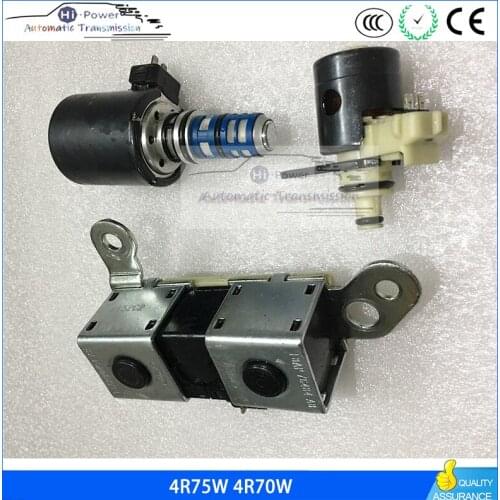 OEM 4R75W 4R70W Transmission Solenoid kit Valve Refurbished for Ford F150 Solenoid Set Shift / EPC / TCC 1998-2004 (99128)