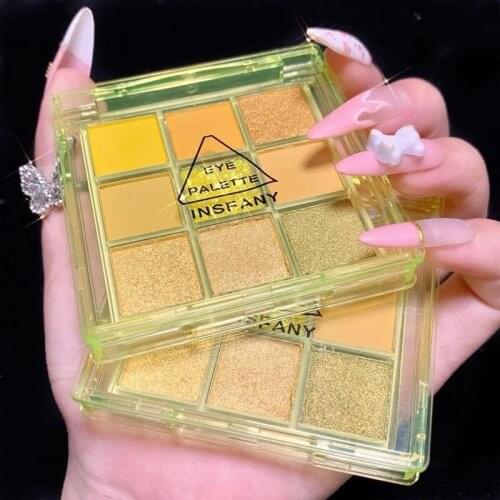 9 Colors Shimmer Shine Diamond Yellow Neon Eyeshadow Palette Blue Blood Eyeshadow Makeup Pallete Matte Eye Shadow Cosmetics