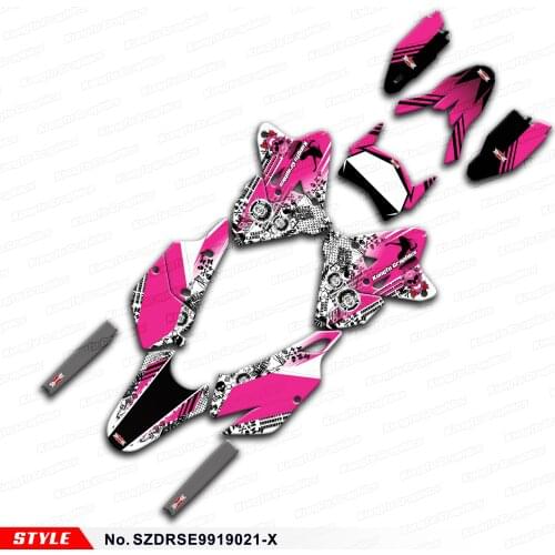 Aftermarket Motocross Decals for DRZ400SM DRZ400E DRZ 400 SM Enduro DRZ400 SM E KLX 400R 99 to 19, Style No. SZDRSE9919021-X