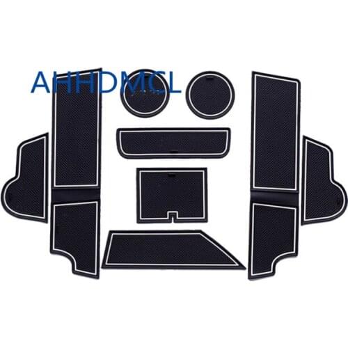 Car Door Groove Mat Gate Slot Cup Armrest Storage Pad For XC60 2015 2016 2017