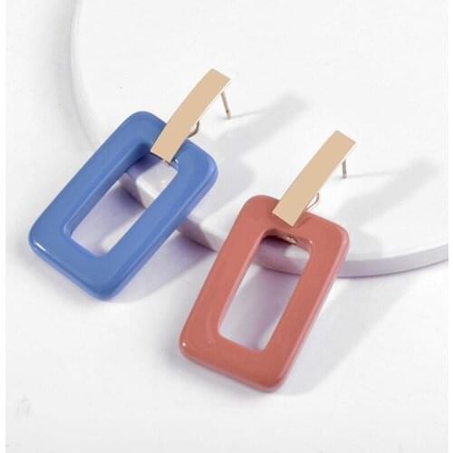 Pri Jin New Earrings Resin Plug-in Earrings Fashion Creative Women Earrings Dangle Earrings Party Jewelry